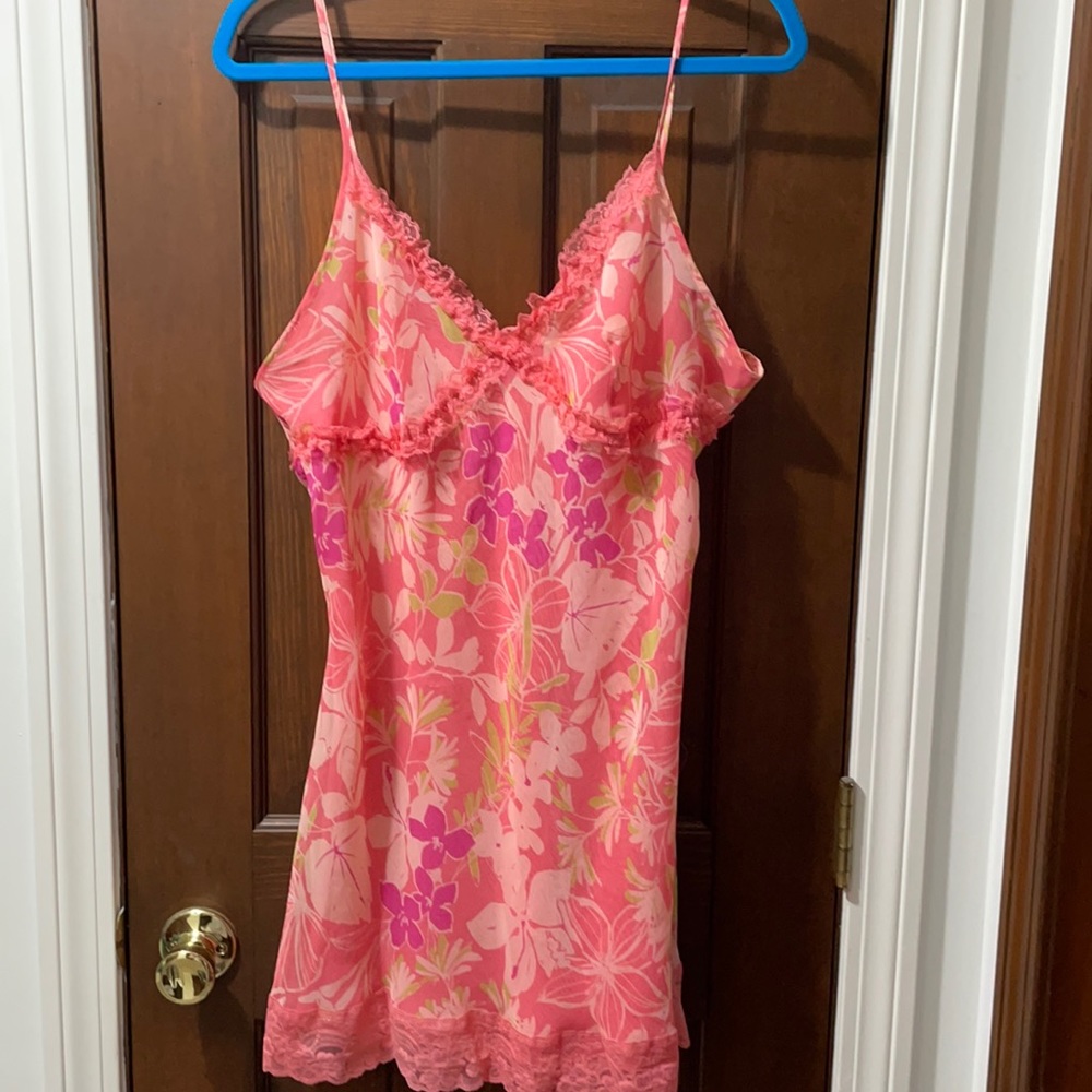Jones New York Pink Floral Babydoll Slip XL